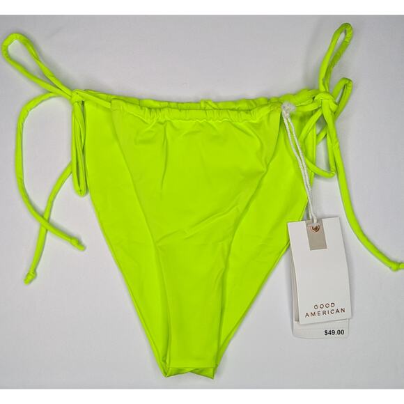 Good American Always Fits Tie Bikini Bottoms Womens Adjustable Swimwear - Picture 4 of 9